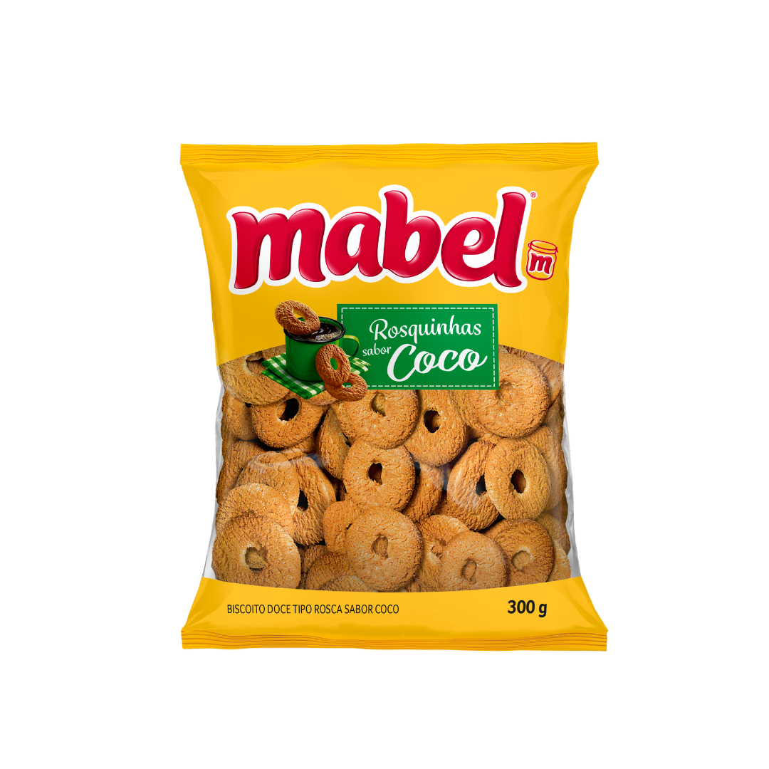 BISCOITO ROSQUINHA MABEL ROSCA COCO - 300G