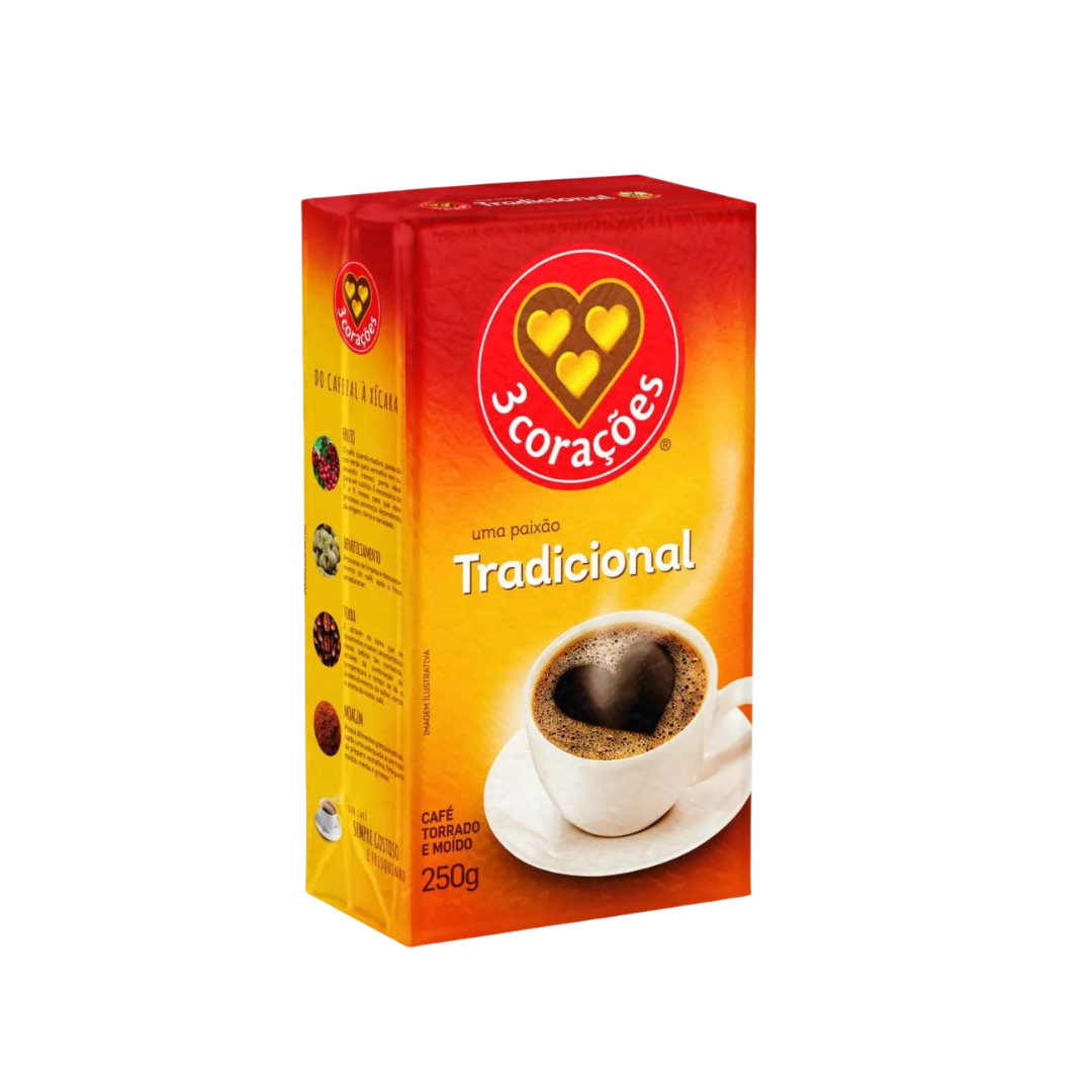 CAFÉ TRADICIONAL VACUO TRÊS CORACOES - 250G