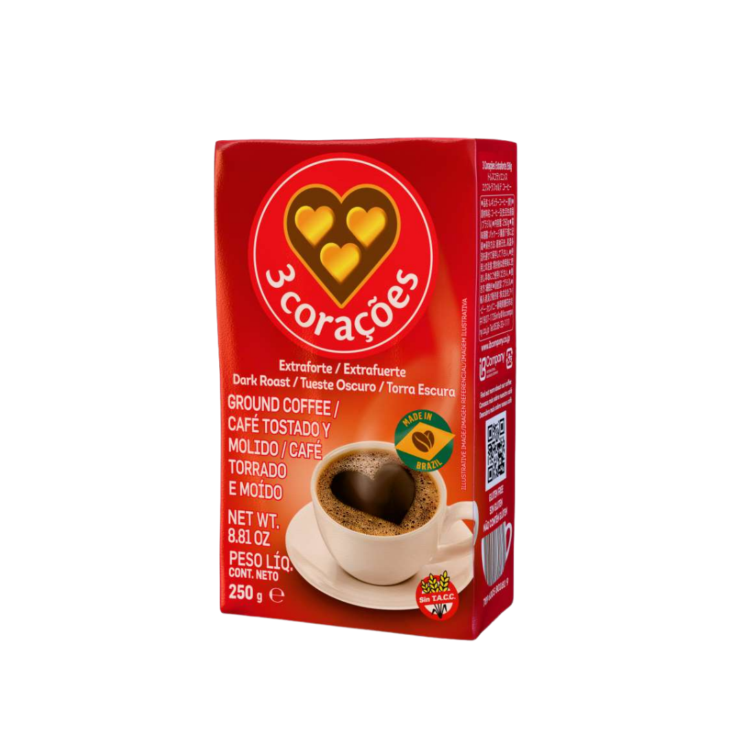 CAFÉ EXTRA FORTE VACUO TRÊS CORACOES - 250G