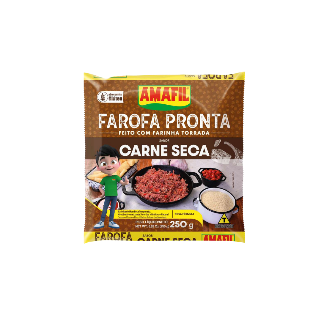 FAROFA PRONTA CARNE SECA AMAFIL - 250G