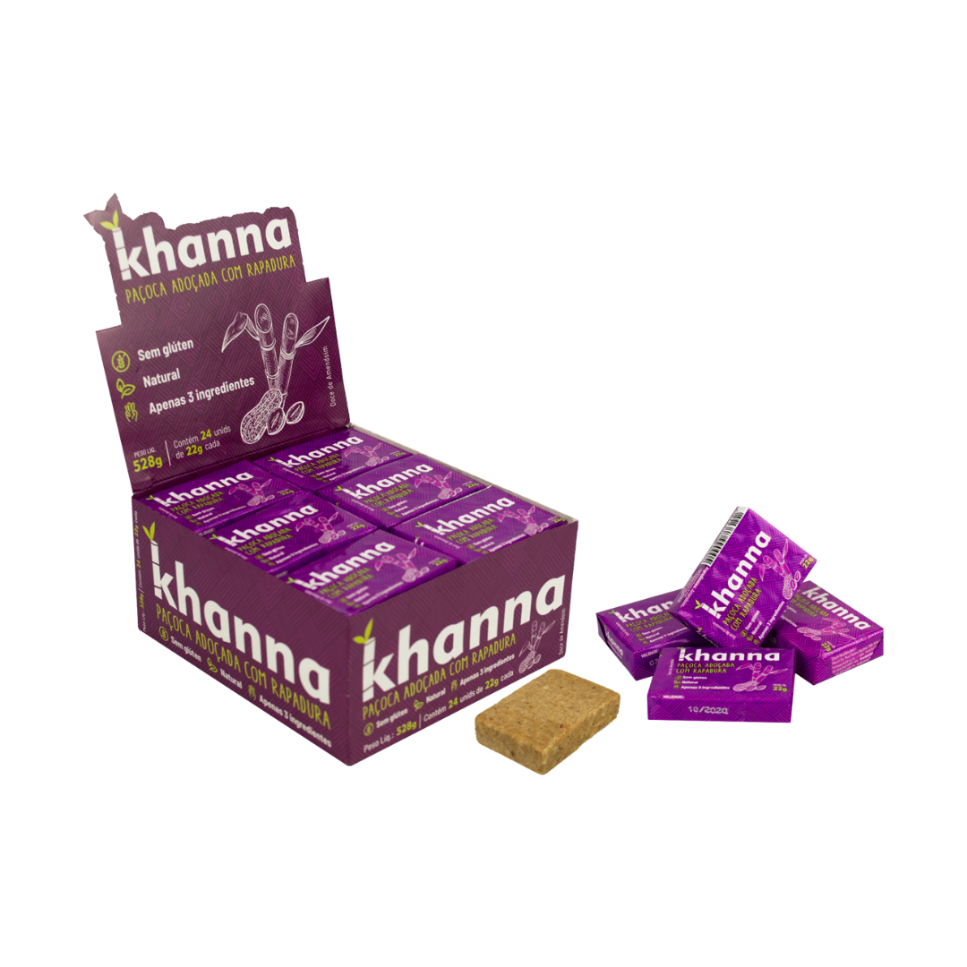 PAÇOCA ADOÇA COM RAPADURA KHANNA - 22g