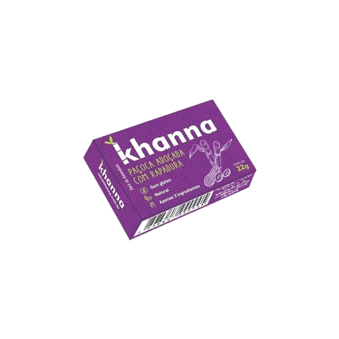 PAÇOCA ADOÇA COM RAPADURA KHANNA - 22g