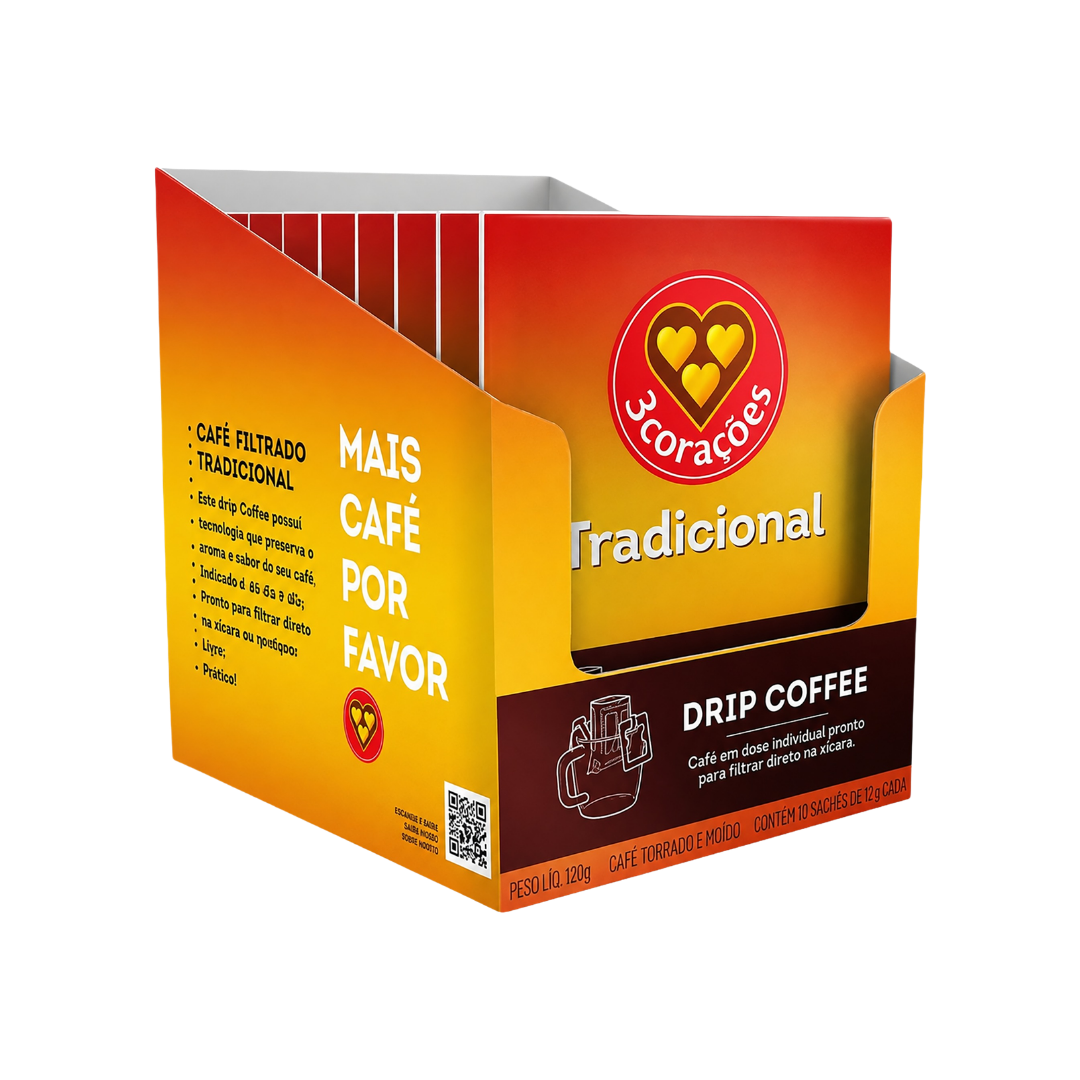 CAFÉ TRADICIONAL 3 CORAÇOES SAQUETAS - 10G