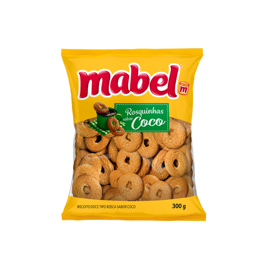 BISCOITO ROSQUINHA MABEL ROSCA COCO - 300G