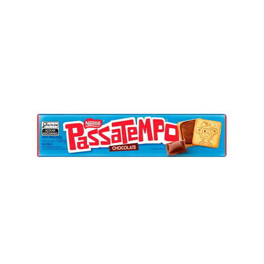 BISCOITO PASSATEMPO RECHEADO DE CHOCOLATE NESTLE - 130G