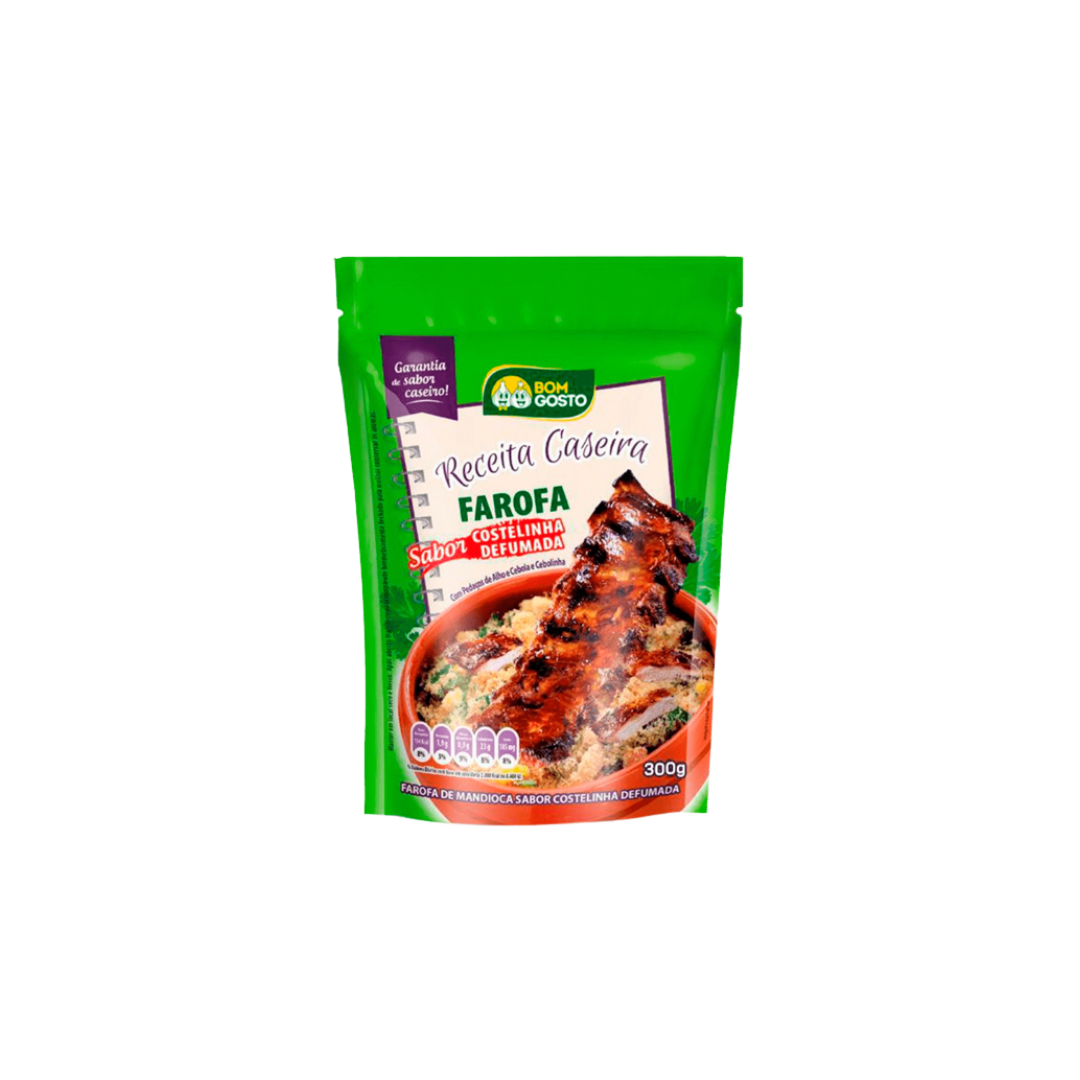 FAROFA COSTELINHA FUMADA BOM GOSTO - 300G