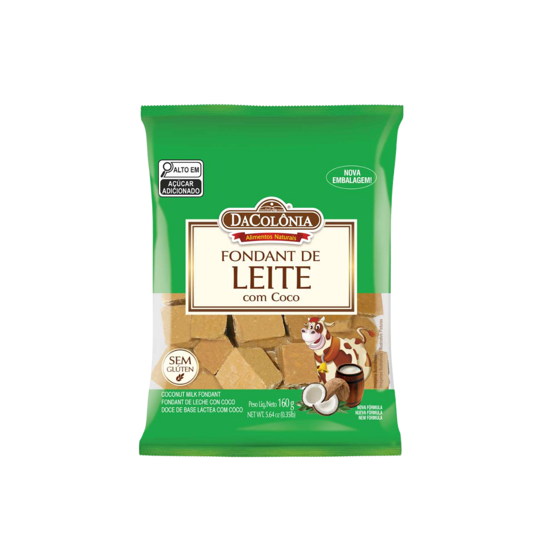 FONDANT LEITE COM COCO DACOLONIA - 160G
