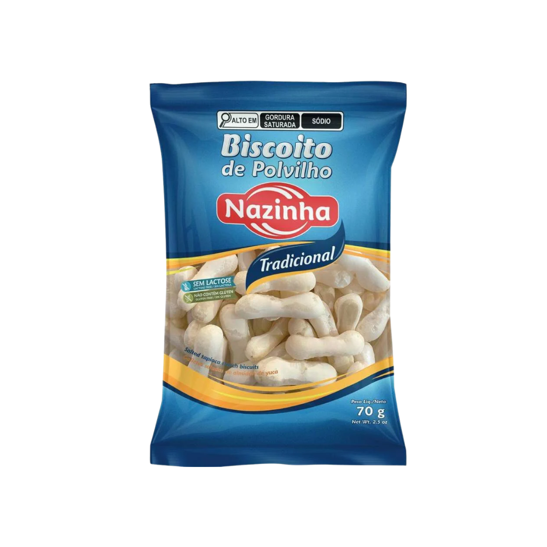 BISCOITO POLVILHO TRADICIONAL NAZINHA - 70G